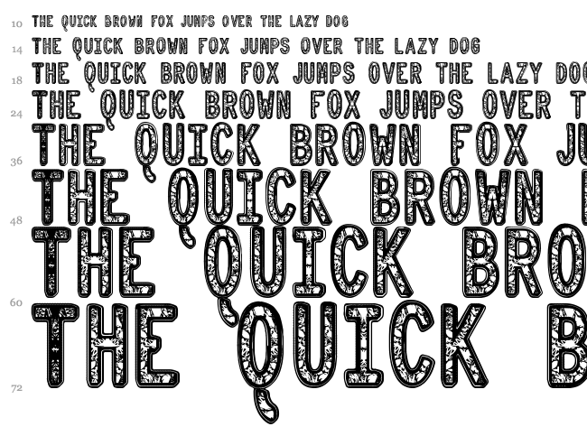 Ornad Dentro TFB font waterfall